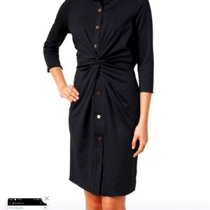 Gretchen Scott black twist front dress